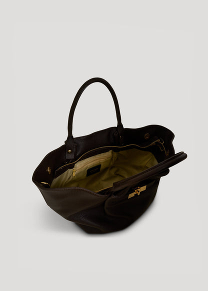 Borsa Charlène in Pelle Togo Testa di moro