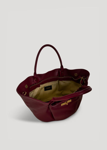 Borsa Charlène in Pelle Togo Borgogna