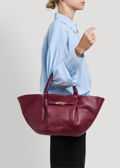 Borsa Charlène in Pelle Togo Borgogna