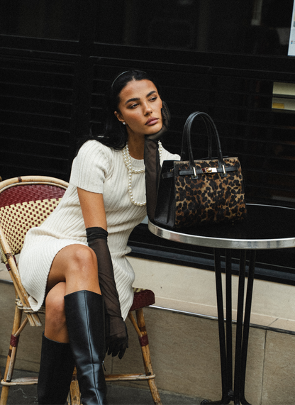 Borsa Grace Limited Edition in Pelle Calf Hair Leopardata