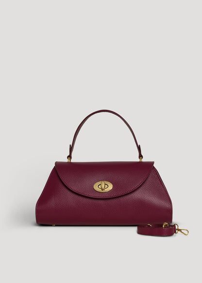 Borsa Florence in pelle Togo Borgogna