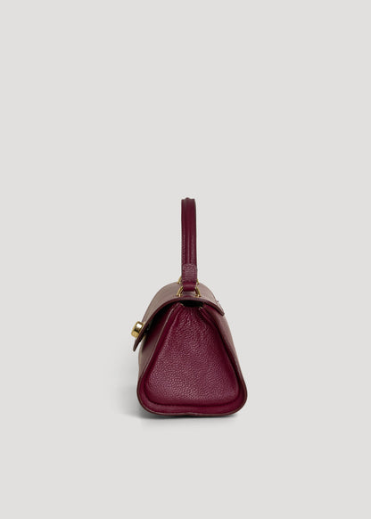 Borsa Florence in pelle Togo Borgogna