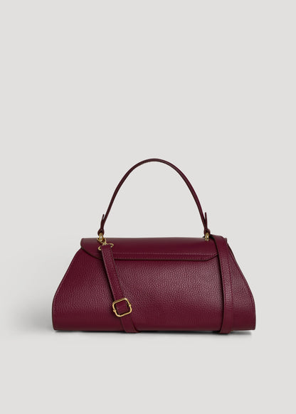 Borsa Florence in pelle Togo Borgogna