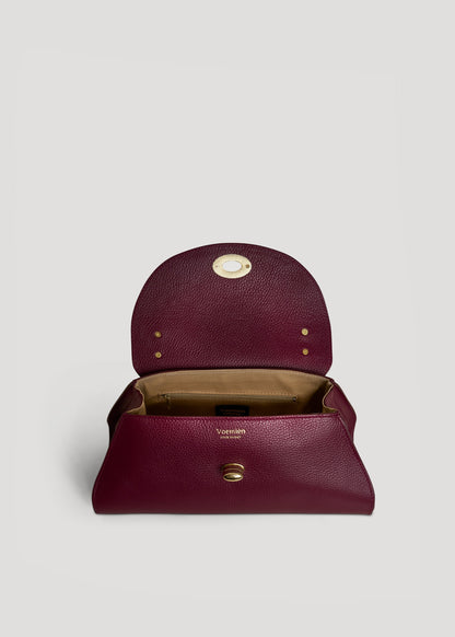 Borsa Florence in pelle Togo Borgogna