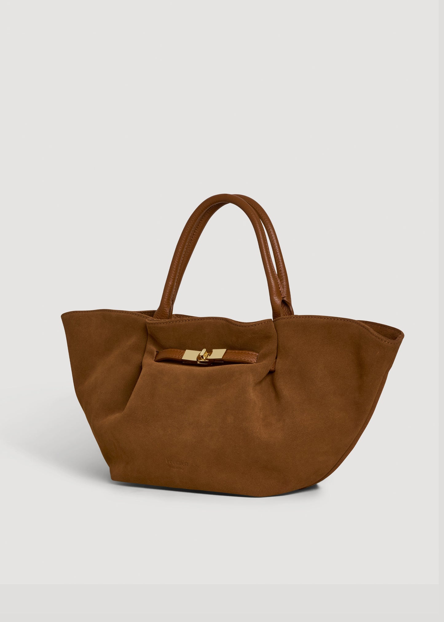 Borsa Charlène in Camoscio e Pelle Cuoio