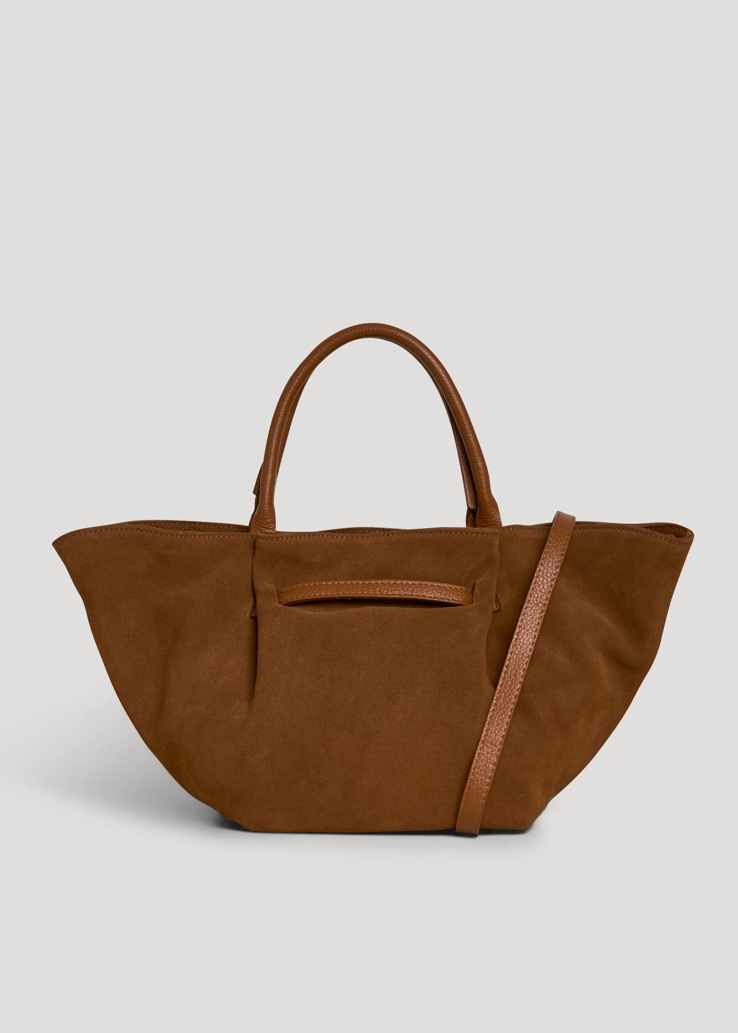 Borsa Charlène in Camoscio e Pelle Cuoio