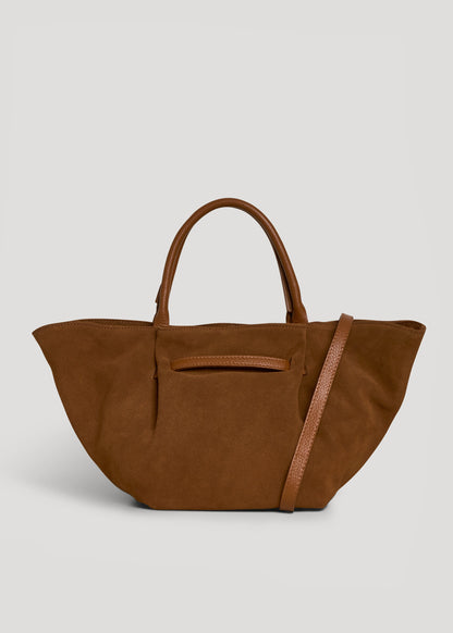 Borsa Charlène in Camoscio e Pelle Cuoio