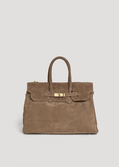 Borsa Elizabeth in Camoscio Taupe