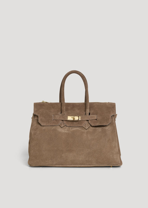 Borsa Elizabeth in Camoscio Taupe