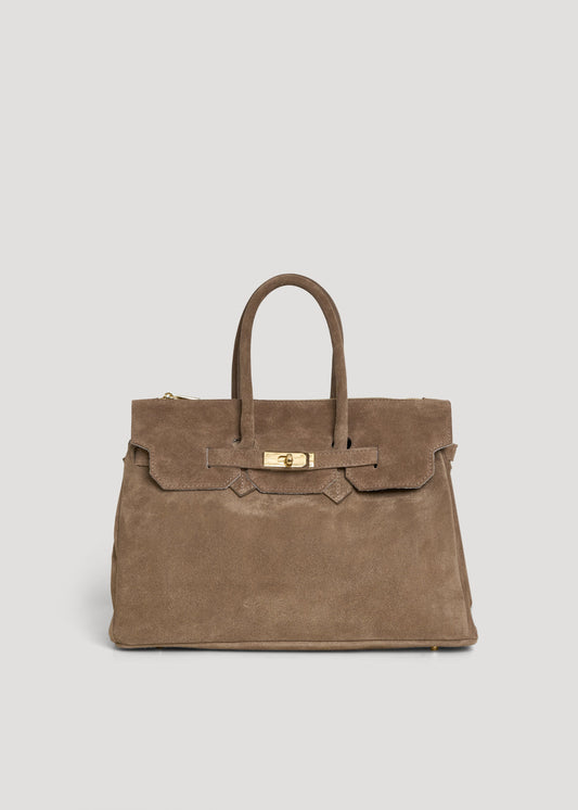 Borsa Elizabeth in Camoscio Taupe