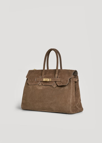 Borsa Elizabeth in Camoscio Taupe