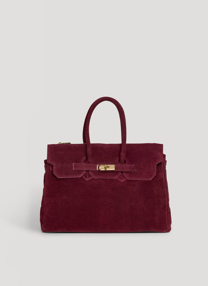 Borsa Elizabeth in Camoscio Borgogna