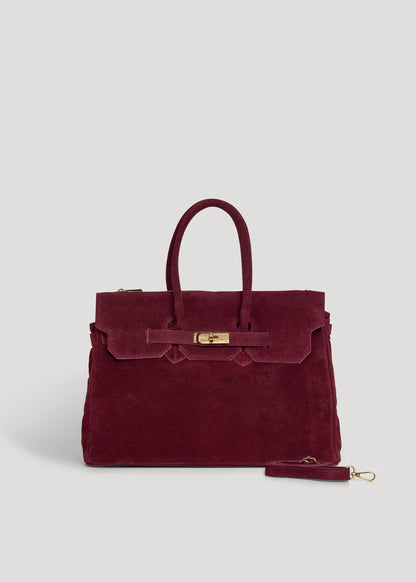 Borsa Elizabeth in Camoscio Borgogna