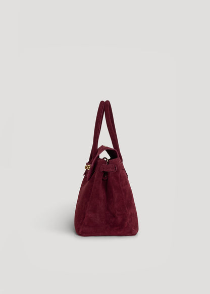 Borsa Elizabeth in Camoscio Borgogna