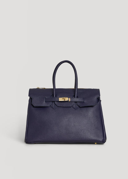 Borsa Elizabeth in Pelle Togo Blu Navy