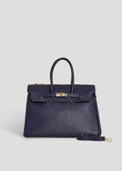 Borsa Elizabeth in Pelle Togo Blu Navy