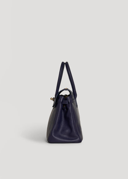 Borsa Elizabeth in Pelle Togo Blu Navy