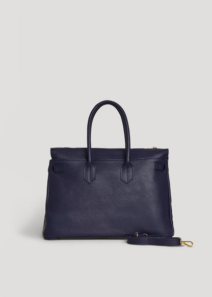 Borsa Elizabeth in Pelle Togo Blu Navy