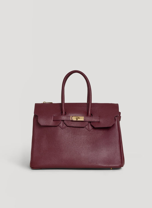 Borsa Elizabeth in Pelle Togo Borgogna