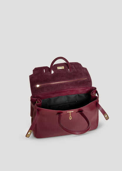 Borsa Elizabeth in Pelle Togo Borgogna