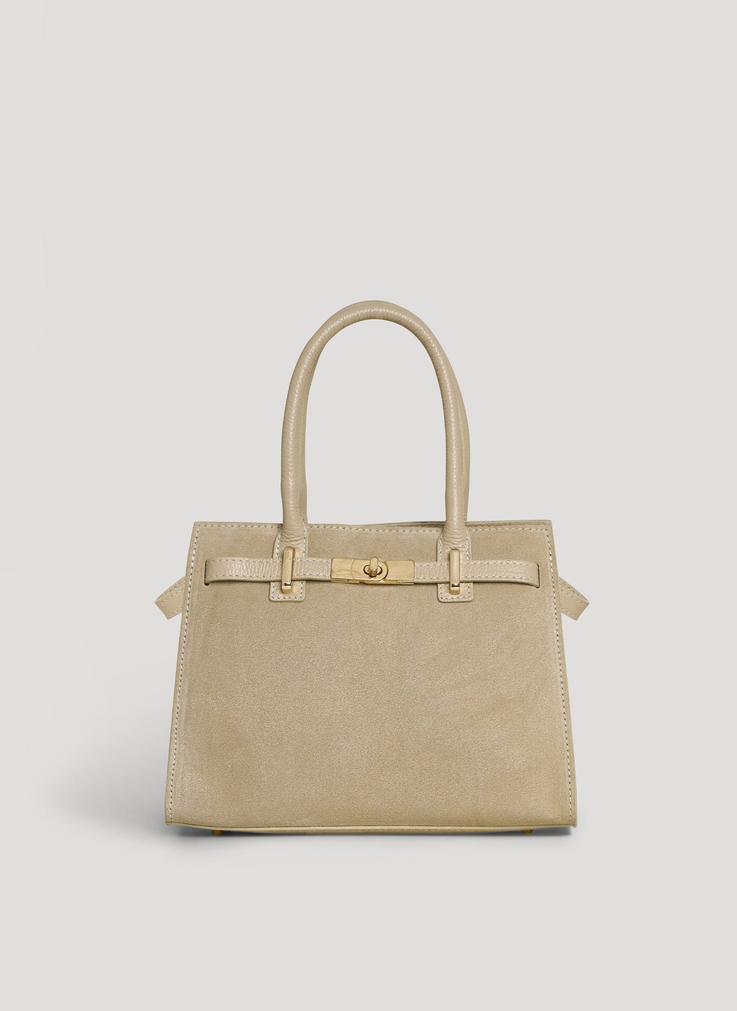 Borsa Grace in Camoscio e pelle Togo Beige