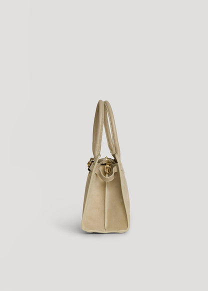 Borsa Grace in Camoscio e pelle Togo Beige