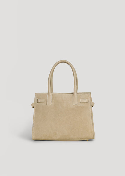 Borsa Grace in Camoscio e pelle Togo Beige