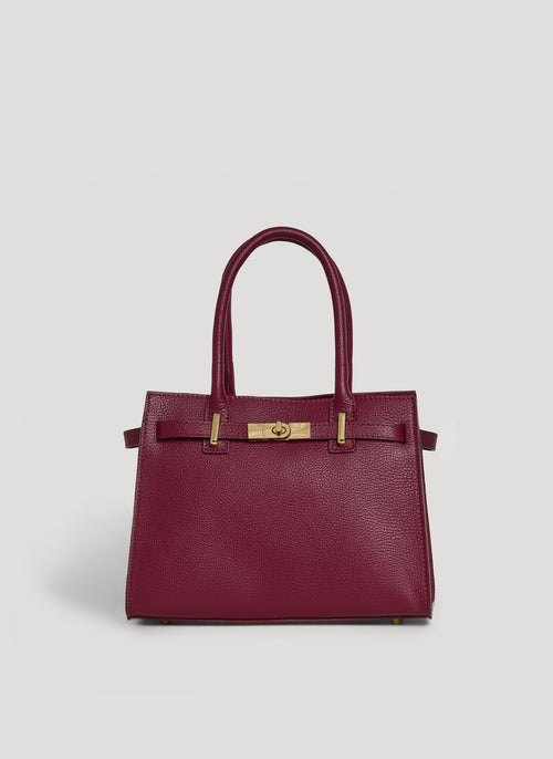 Borsa Grace in pelle Togo Borgogna