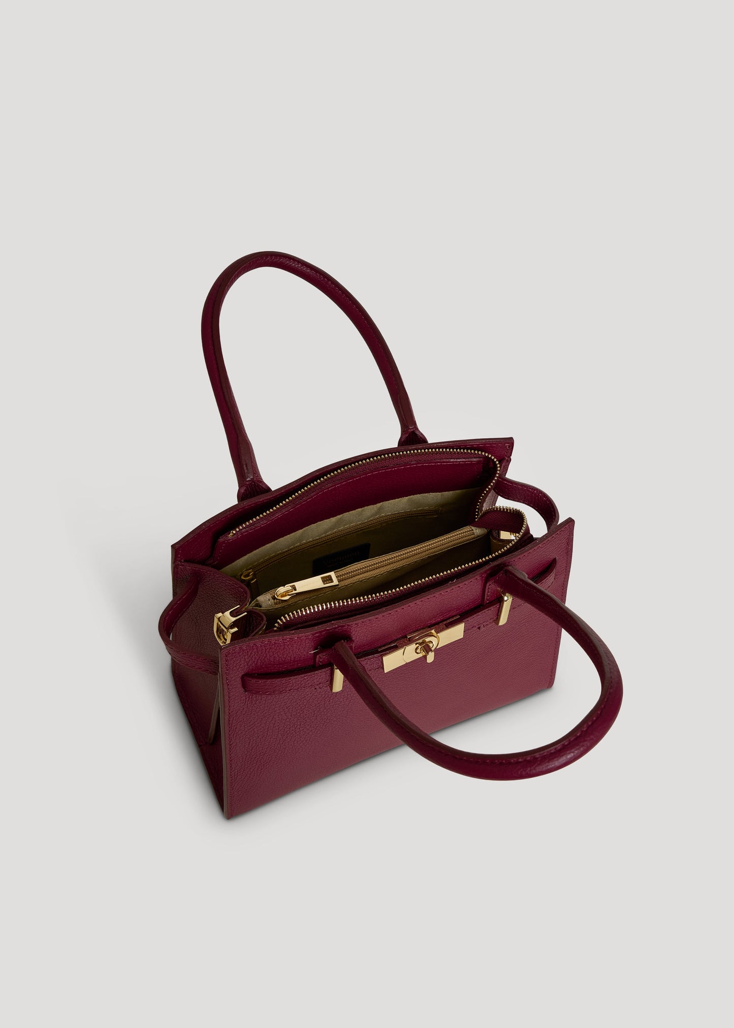 Borsa Grace in pelle Togo Borgogna