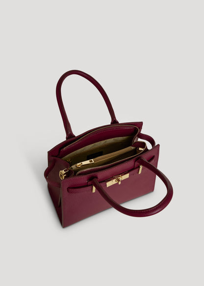 Borsa Grace in pelle Togo Borgogna