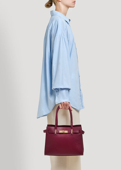 Borsa Grace in pelle Togo Borgogna