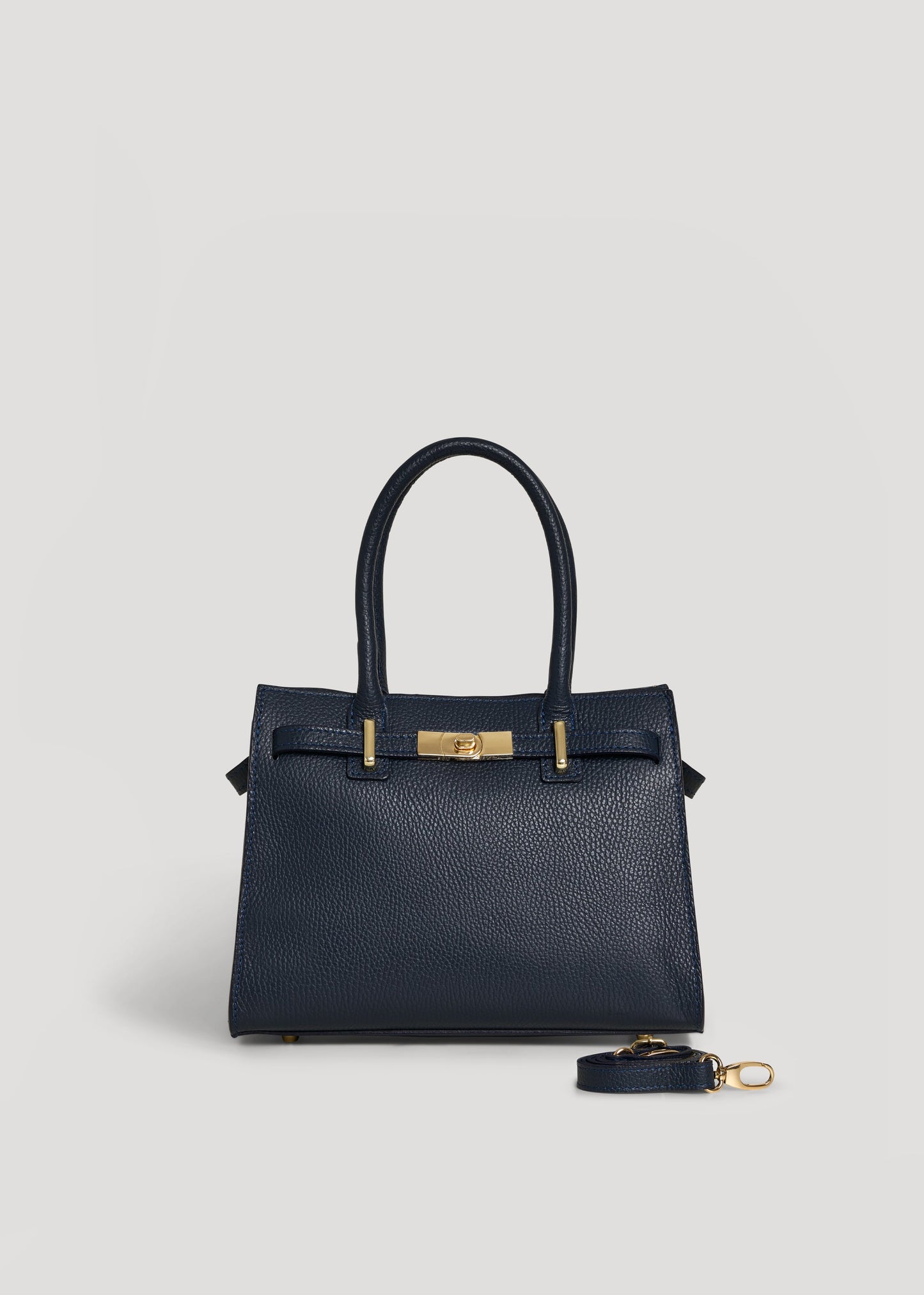 Borsa Grace in pelle Togo Blu Navy