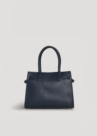 Borsa Grace in pelle Togo Blu Navy