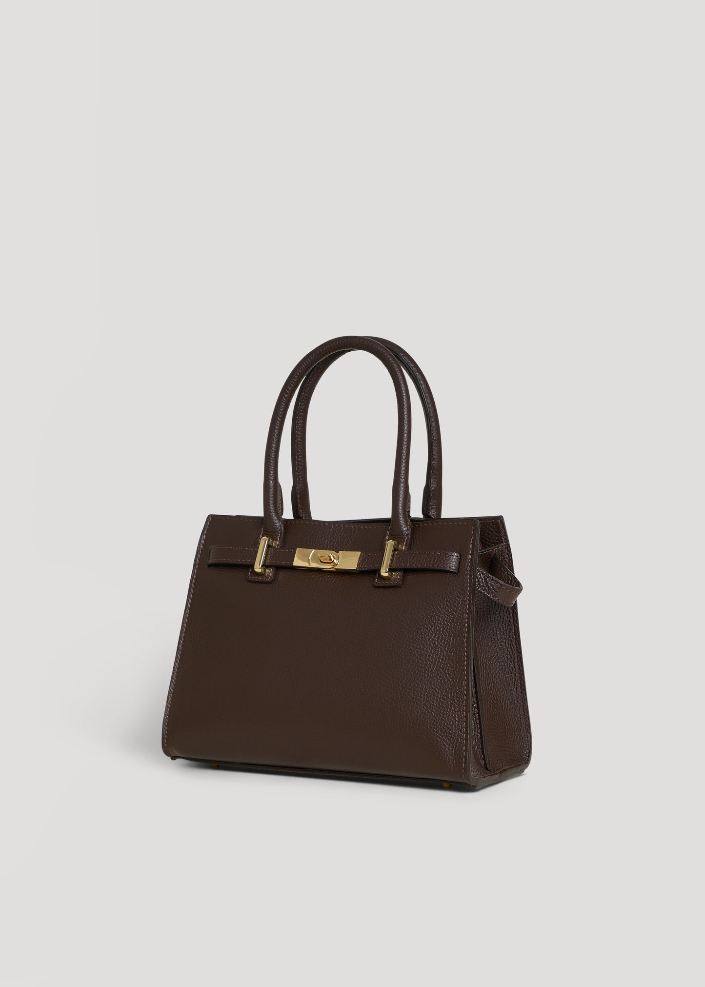 Borsa Grace in pelle Togo Testa di moro