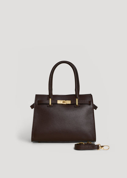 Borsa Grace in pelle Togo Testa di moro