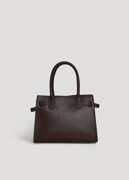 Borsa Grace in pelle Togo Testa di moro