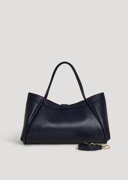 Borsa Mayfair in Pelle Togo Blu Navy