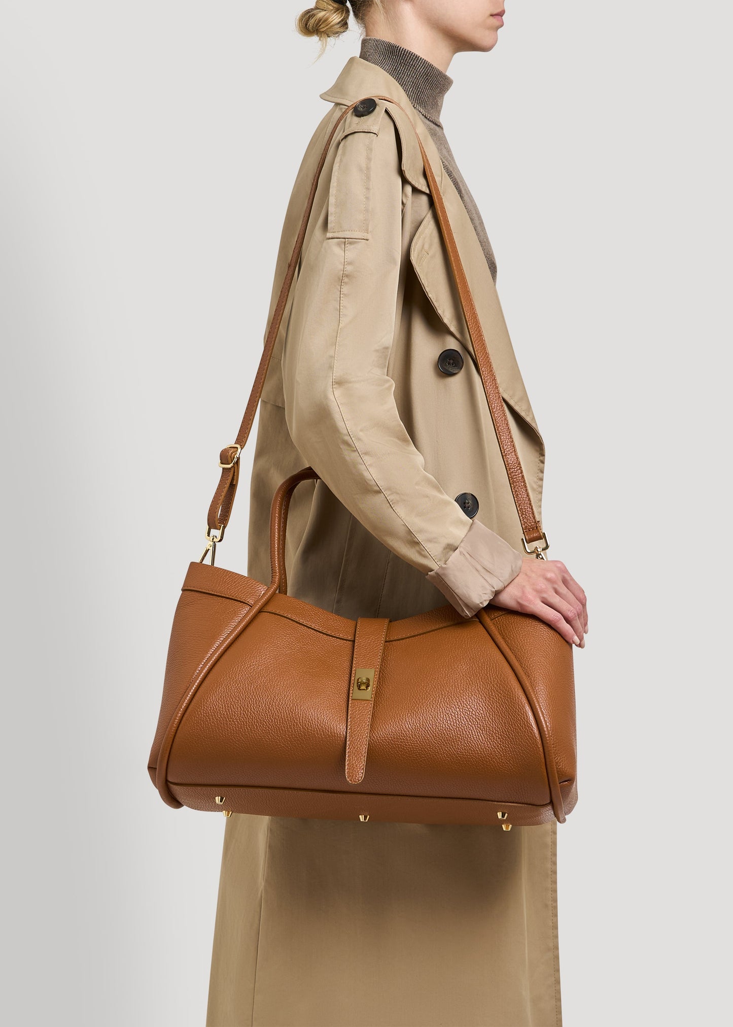 Borsa Mayfair in Pelle Togo Cuoio