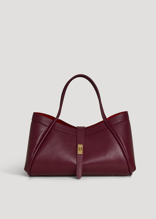 Borsa Mayfair in Pelle Togo Borgogna