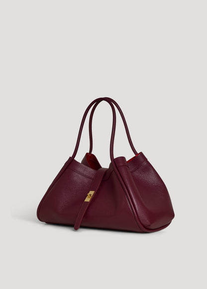 Borsa Mayfair in Pelle Togo Borgogna