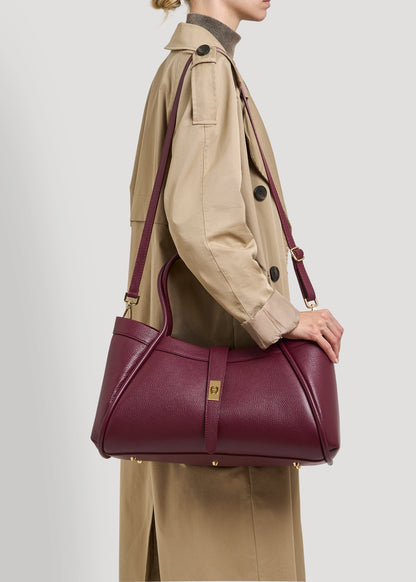 Borsa Mayfair in Pelle Togo Borgogna