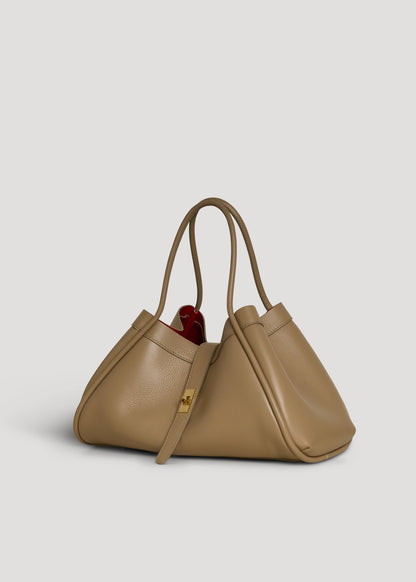 Borsa Mayfair in Pelle Togo Taupe