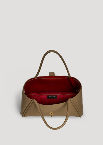 Borsa Mayfair in Pelle Togo Taupe