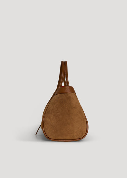 Borsa Mayfair in Camoscio e Pelle Togo Cuoio