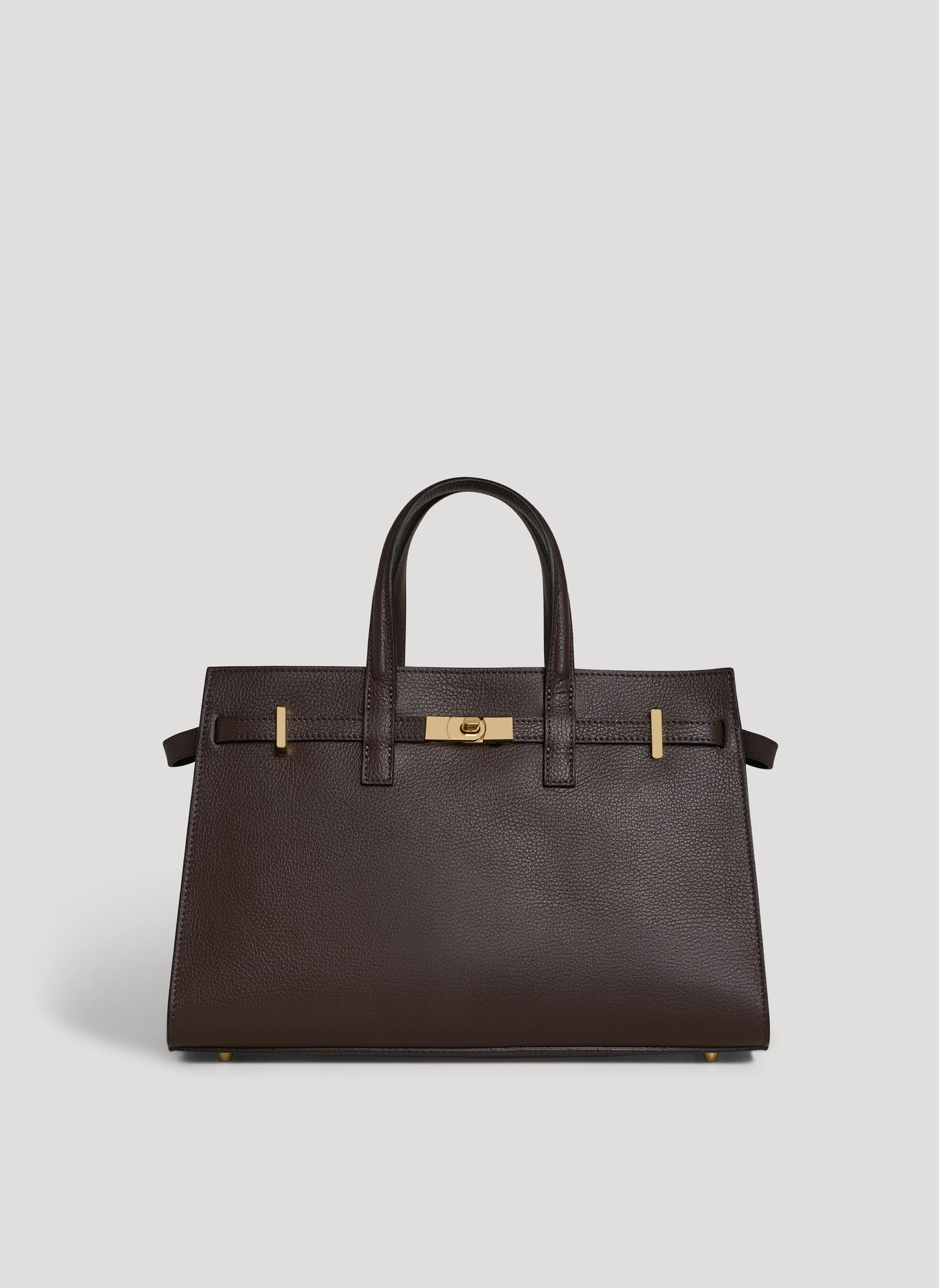 Borsa Sveva in pelle Togo Testa di moro