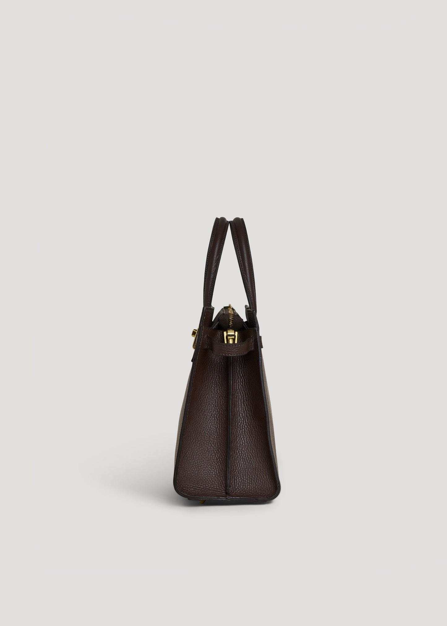 Borsa Sveva in pelle Togo Testa di moro