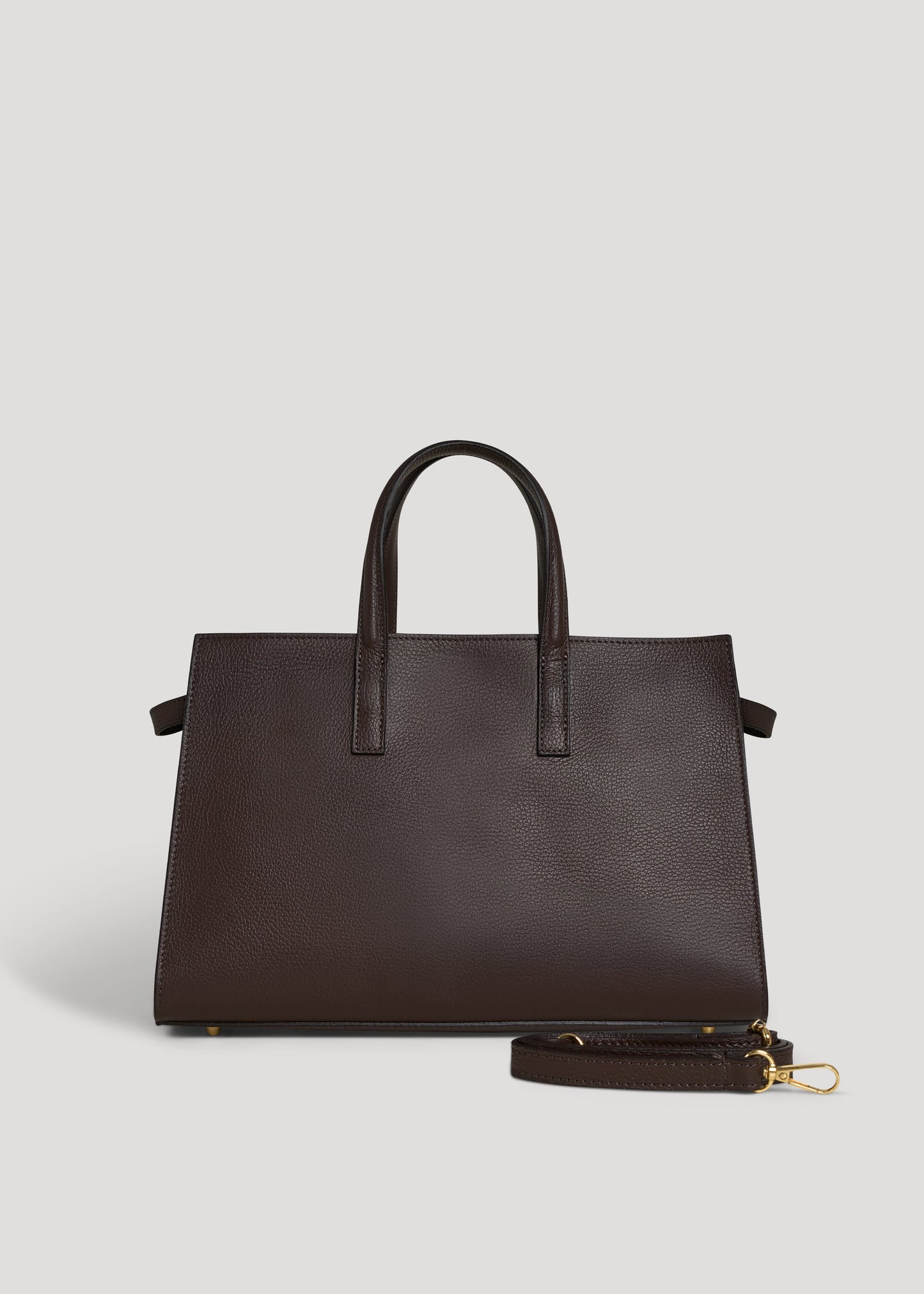 Borsa Sveva in pelle Togo Testa di moro