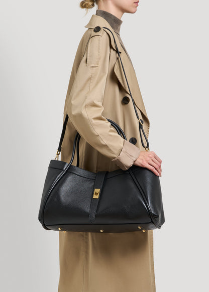 Borsa Mayfair in Pelle Togo Nera