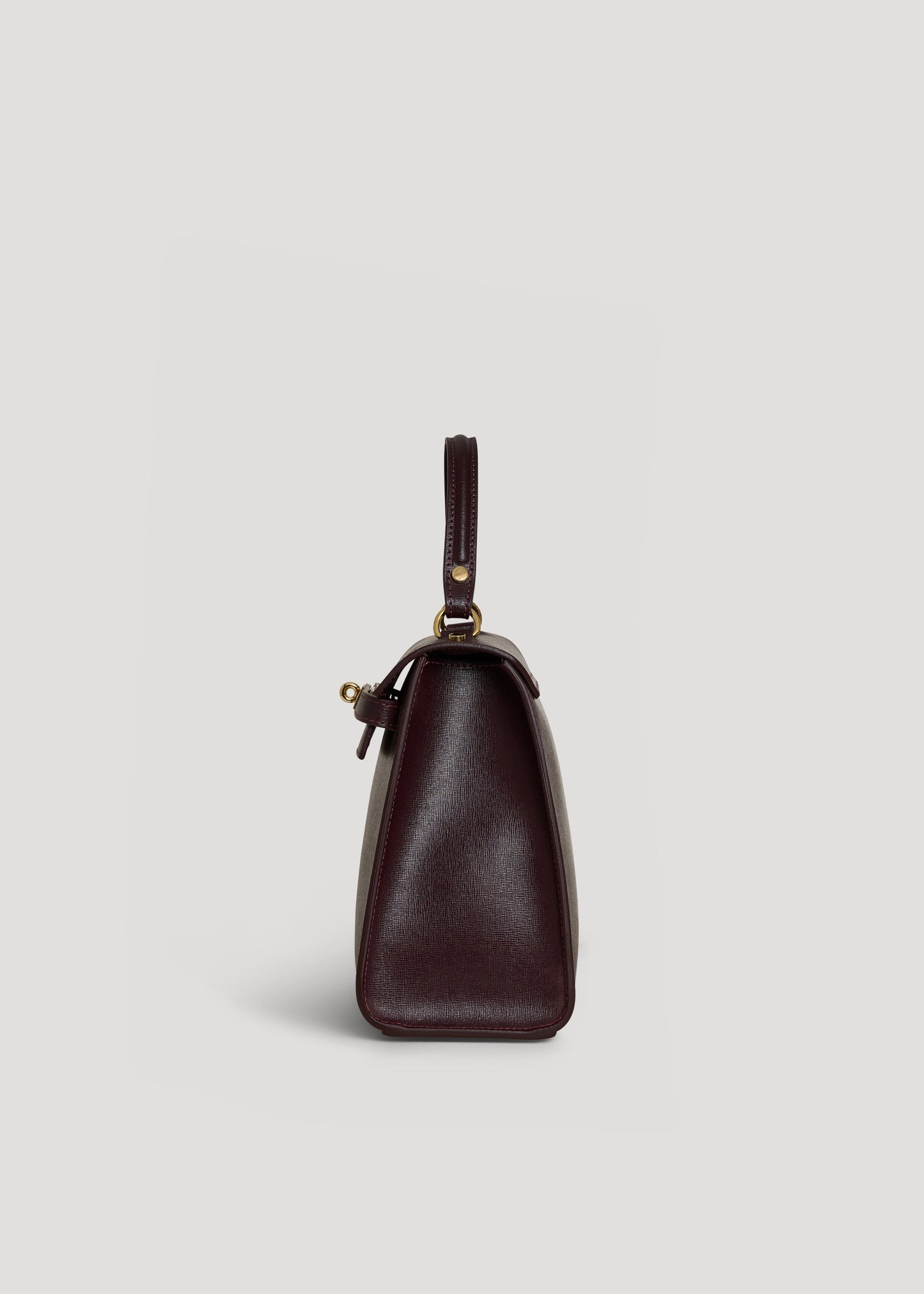 Borsa Zaira in Vera pelle Saffiano Bordeaux