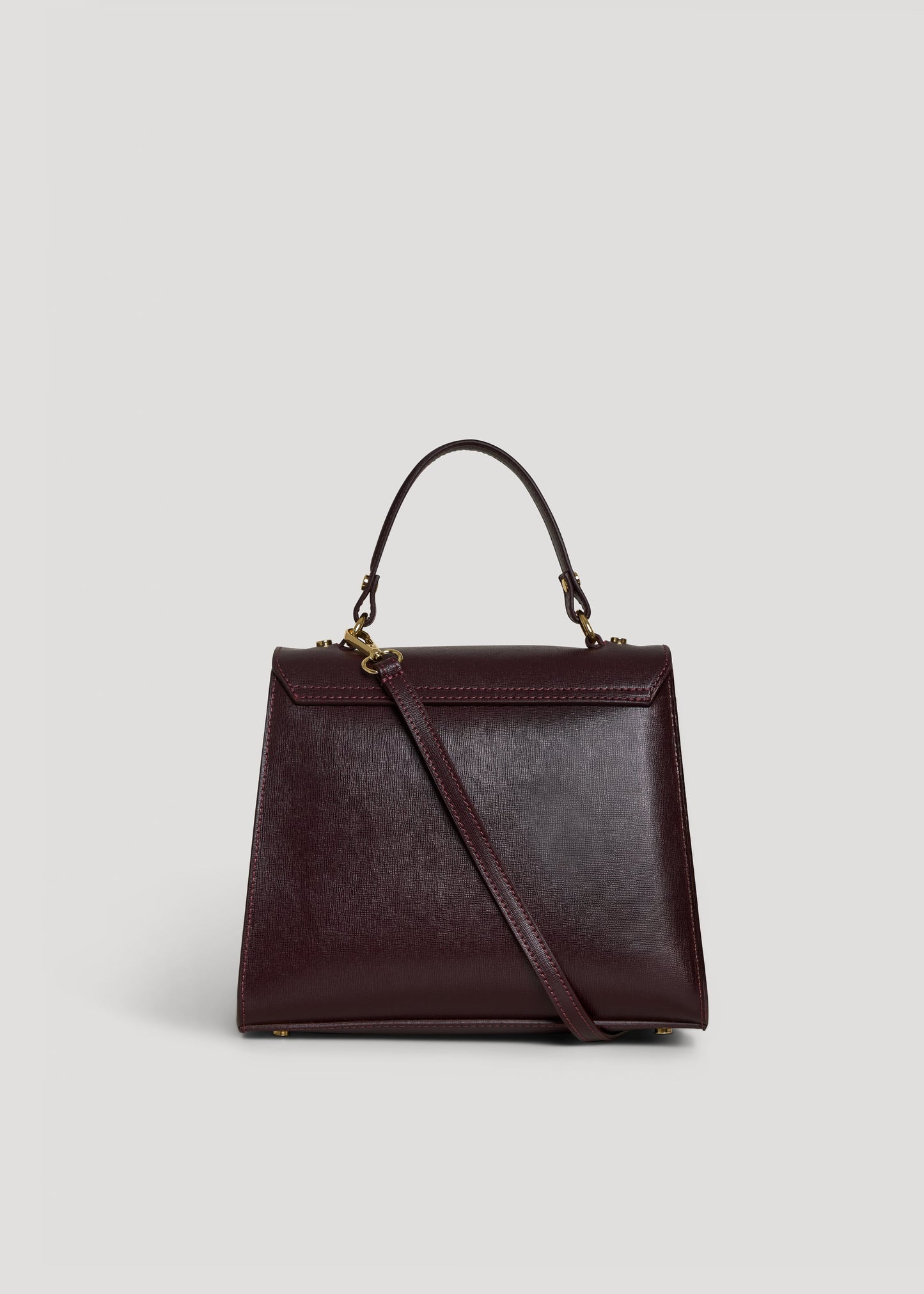 Borsa Zaira in Vera pelle Saffiano Bordeaux